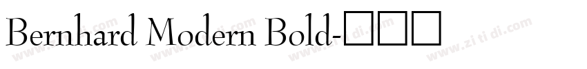 Bernhard Modern Bold字体转换